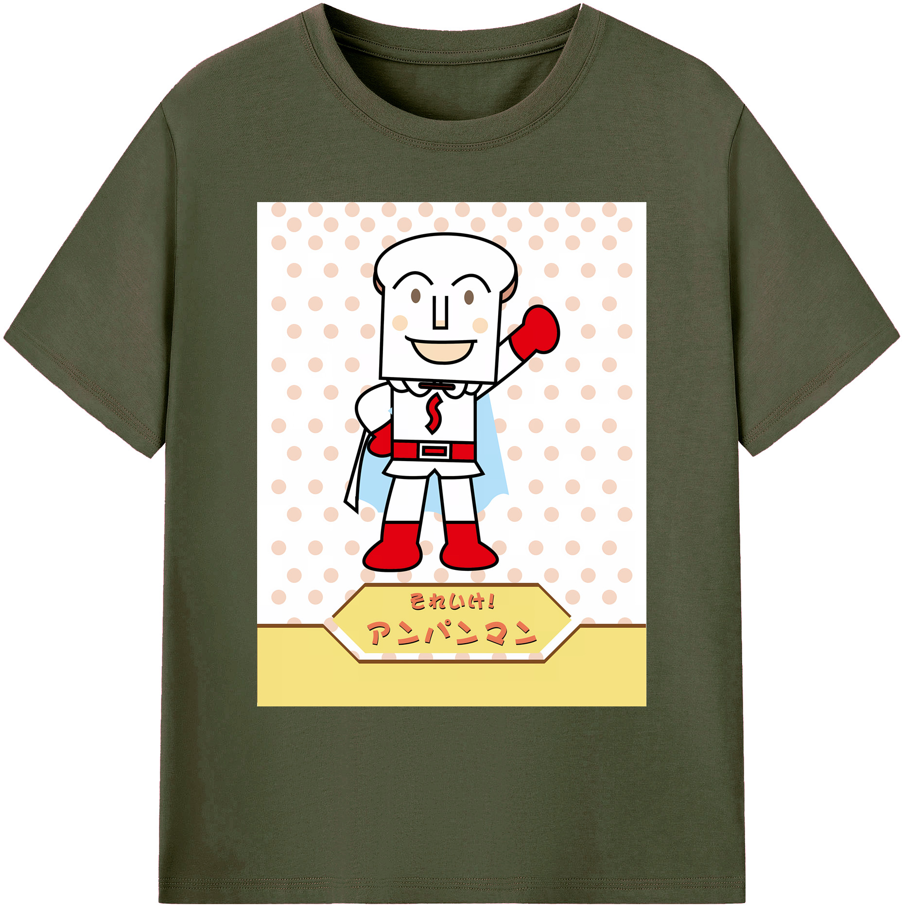 （画像用） アンパンマン Anpanman 綿100％ メンズ半袖Tシャツ｜肌触りやわらか＆通気性